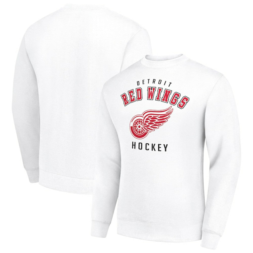 Detroit Red Wings Men's Starter Team Logo Fleece Pullover Sweatshirt - White | NHL Lifestyle