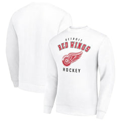 Detroit Red Wings Men's Starter Team Logo Fleece Pullover Sweatshirt - White | NHL Lifestyle