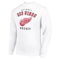 Detroit Red Wings Men's Starter Team Logo Fleece Pullover Sweatshirt - White | NHL Lifestyle