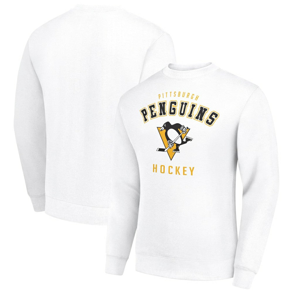 Pittsburgh Penguins Men's Starter Team Logo Fleece Pullover Sweatshirt - White | NHL Clearance
