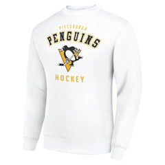 Pittsburgh Penguins Men's Starter Team Logo Fleece Pullover Sweatshirt - White | NHL Clearance