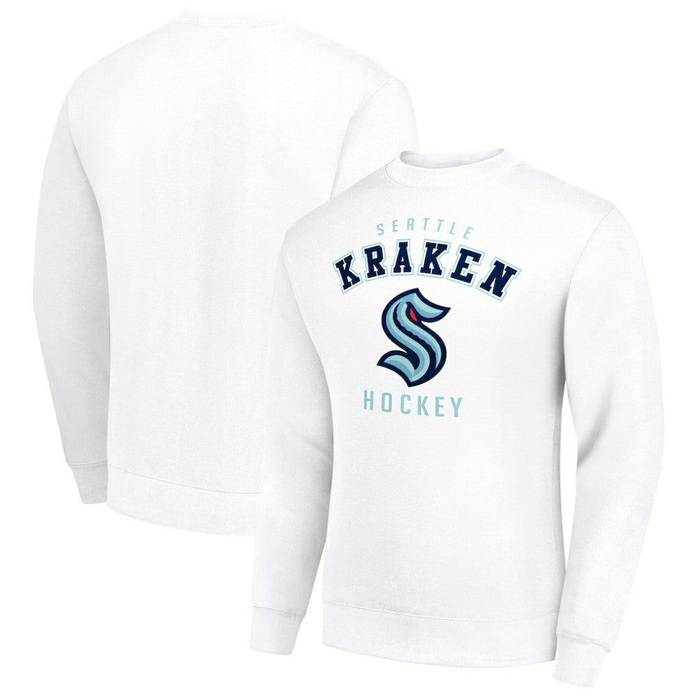 Seattle Kraken Men's Starter Team Logo Fleece Pullover Sweatshirt - White | NHL on sale