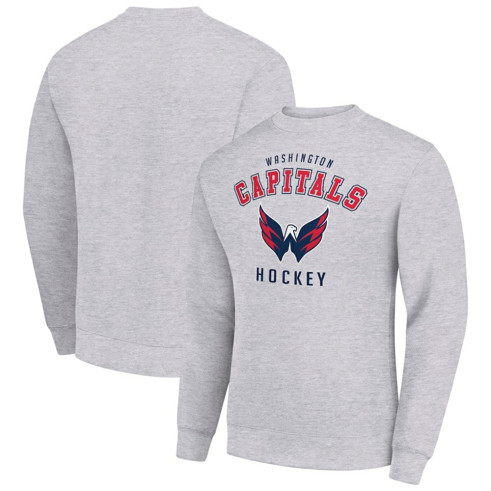 Washington Capitals Men's Starter Team Logo Fleece Pullover Sweatshirt - Heather Gray | NHL Clearance