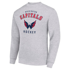 Washington Capitals Men's Starter Team Logo Fleece Pullover Sweatshirt - Heather Gray | NHL Clearance