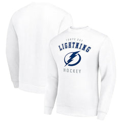 Tampa Bay Lightning Men's Starter Team Logo Fleece Pullover Sweatshirt - White | NHL online