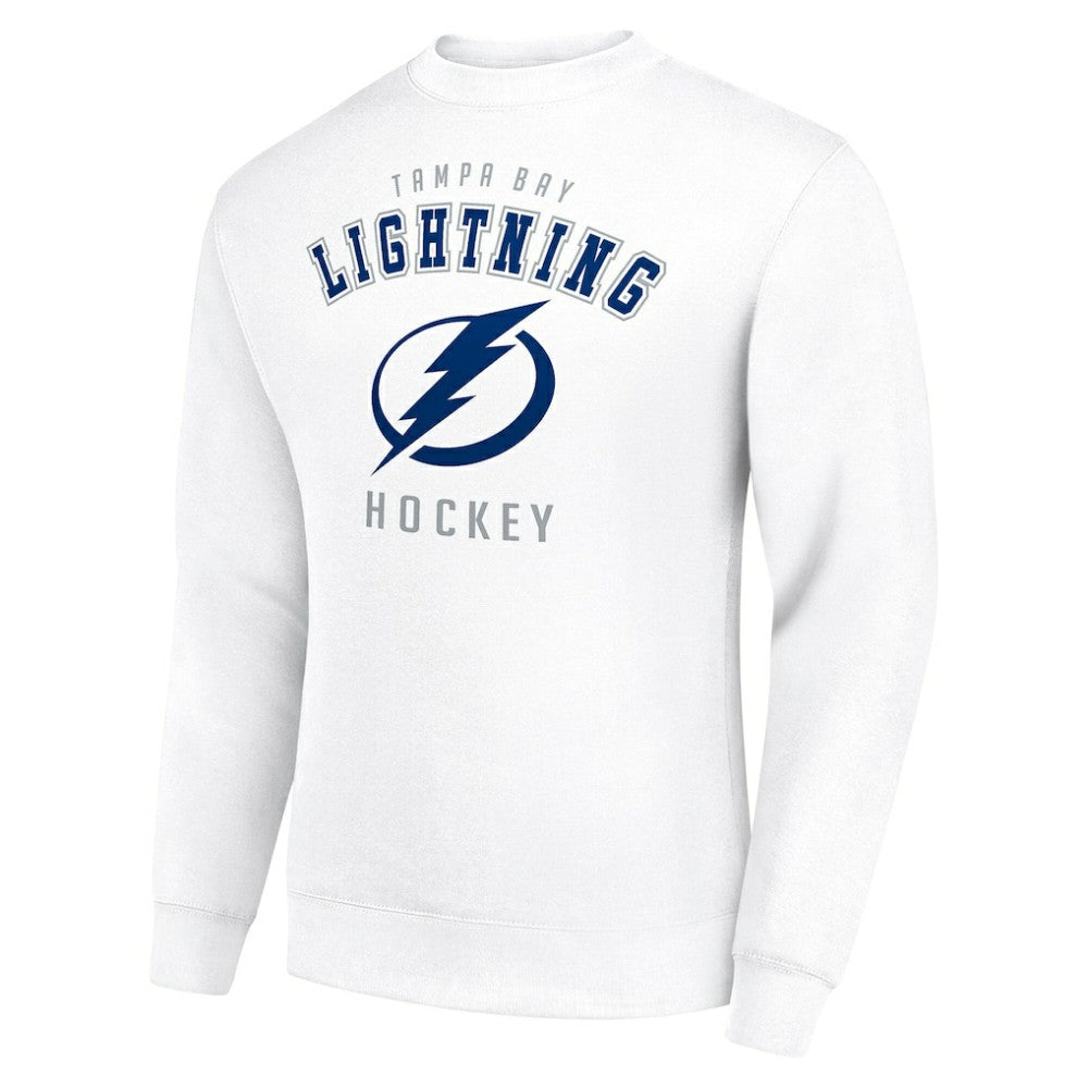 Tampa Bay Lightning Men's Starter Team Logo Fleece Pullover Sweatshirt - White | NHL online