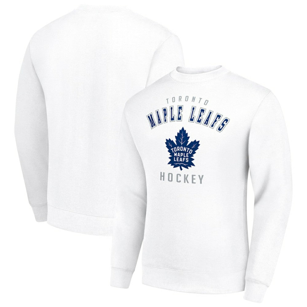 Toronto Maple Leafs Men's Starter Team Logo Fleece Pullover Sweatshirt - White | NHL near me