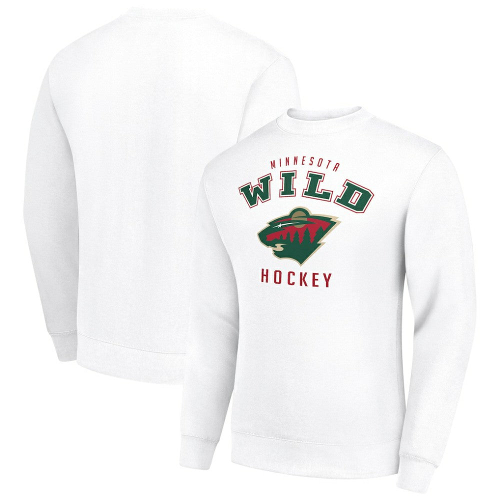 Minnesota Wild Men's Starter Team Logo Fleece Pullover Sweatshirt - White | NHL near me