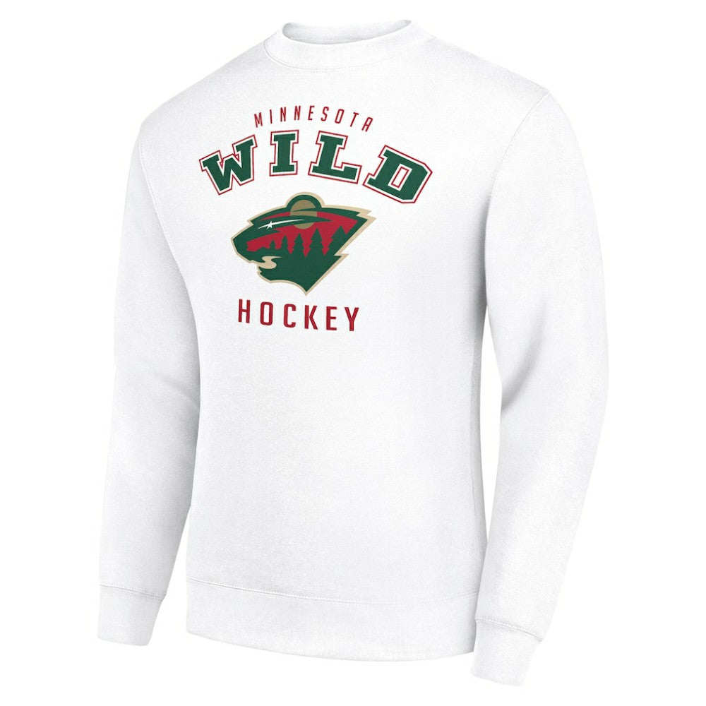 Minnesota Wild Men's Starter Team Logo Fleece Pullover Sweatshirt - White | NHL near me