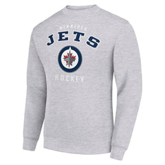 Winnipeg Jets Men's Starter Team Logo Fleece Pullover Sweatshirt - Heather Gray | NHL sale