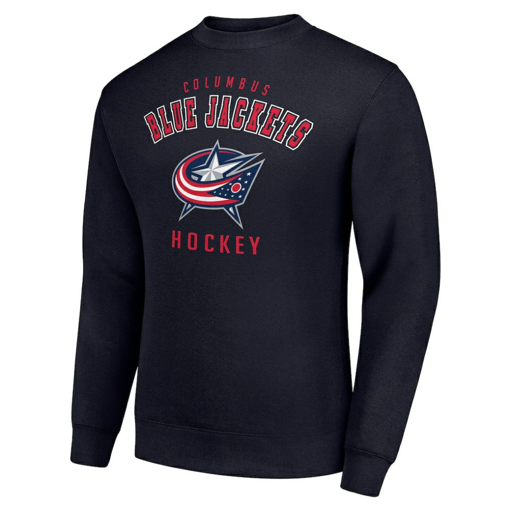 Columbus Blue Jackets Men's Starter Team Logo Fleece Pullover Sweatshirt - Navy | NHL on sale