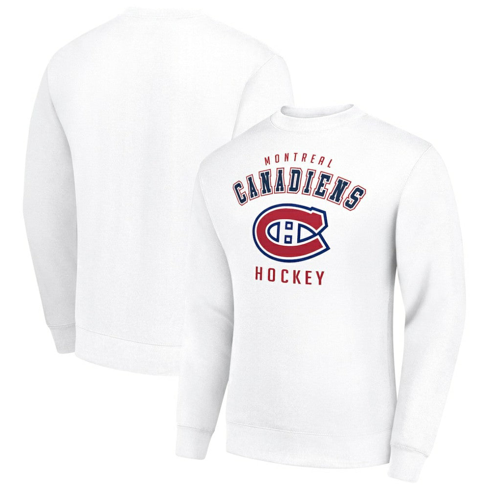 Montreal Canadiens Men's Starter Team Logo Fleece Pullover Sweatshirt - White | NHL near me