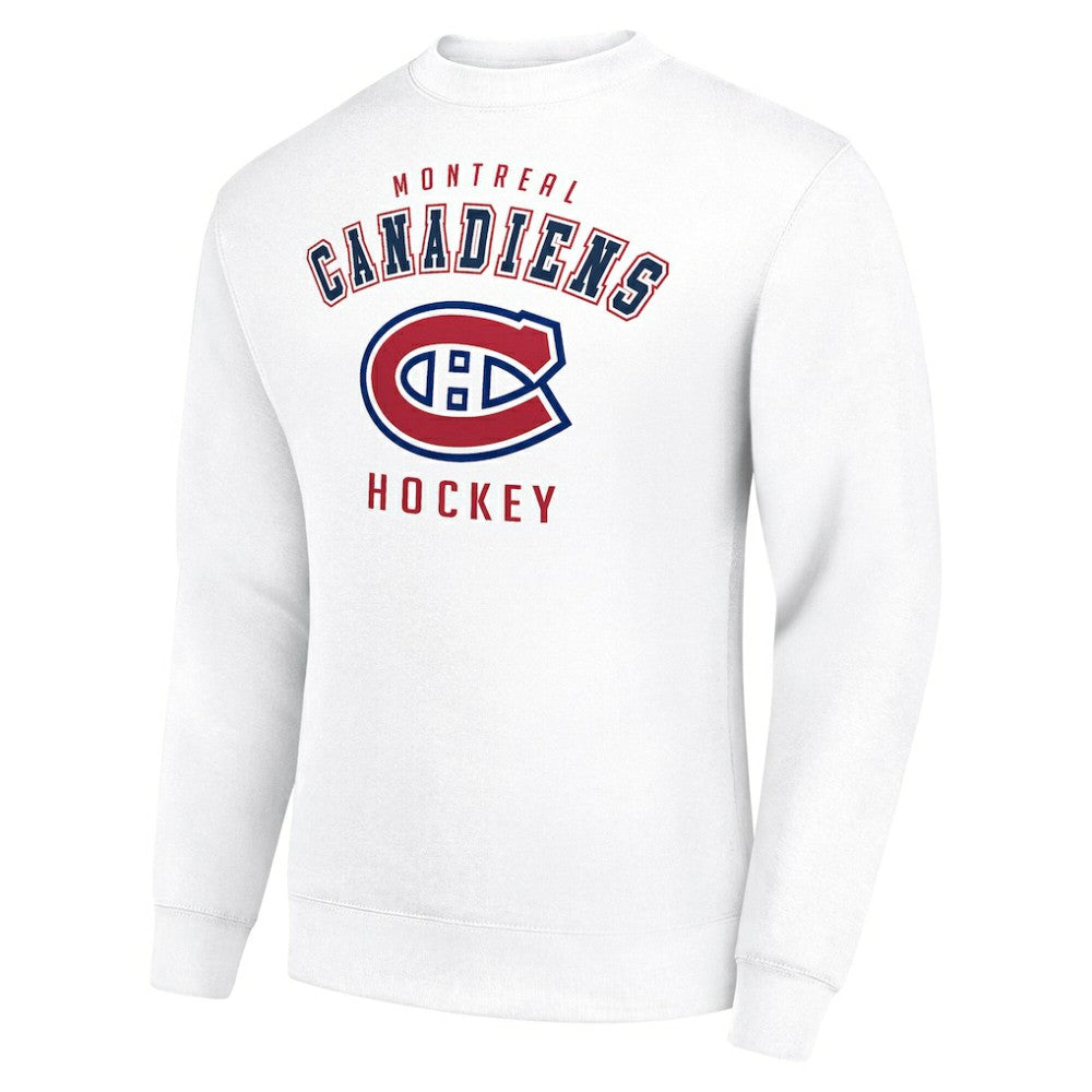 Montreal Canadiens Men's Starter Team Logo Fleece Pullover Sweatshirt - White | NHL near me