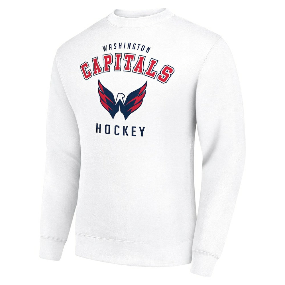 Washington Capitals Men's Starter Team Logo Fleece Pullover Sweatshirt - White | NHL Lifestyle