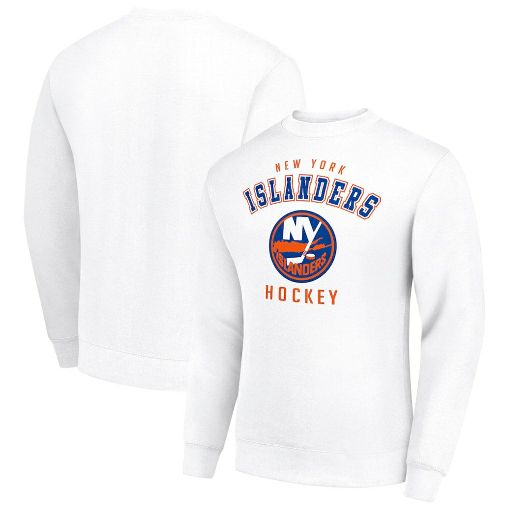 New York Islanders Men's Starter Team Logo Fleece Pullover Sweatshirt - White | NHL online
