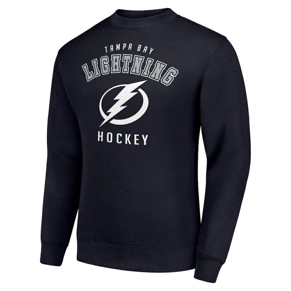 Tampa Bay Lightning Men's Starter Team Logo Fleece Pullover Sweatshirt - Navy | NHL Clearance