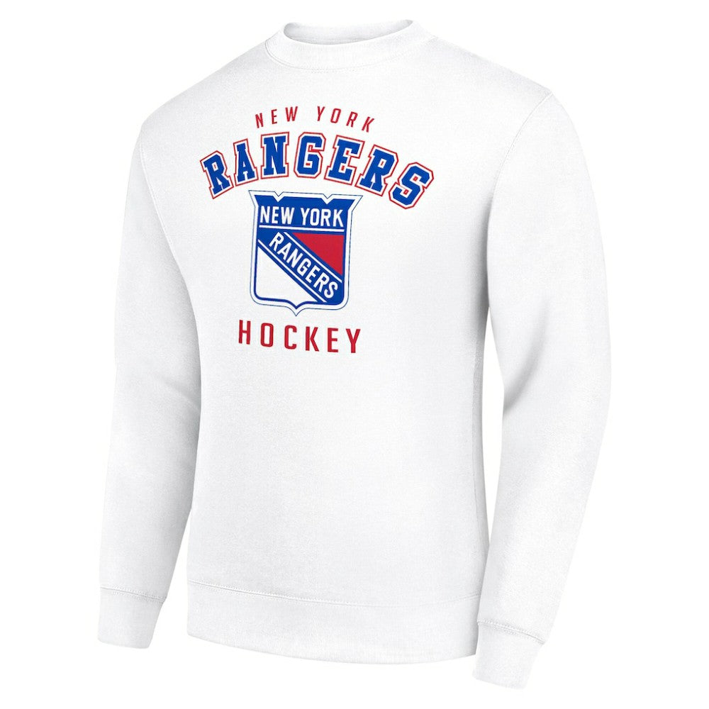 New York Rangers Men's Starter Team Logo Fleece Pullover Sweatshirt - White | NHL on sale
