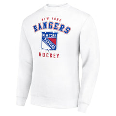 New York Rangers Men's Starter Team Logo Fleece Pullover Sweatshirt - White | NHL on sale