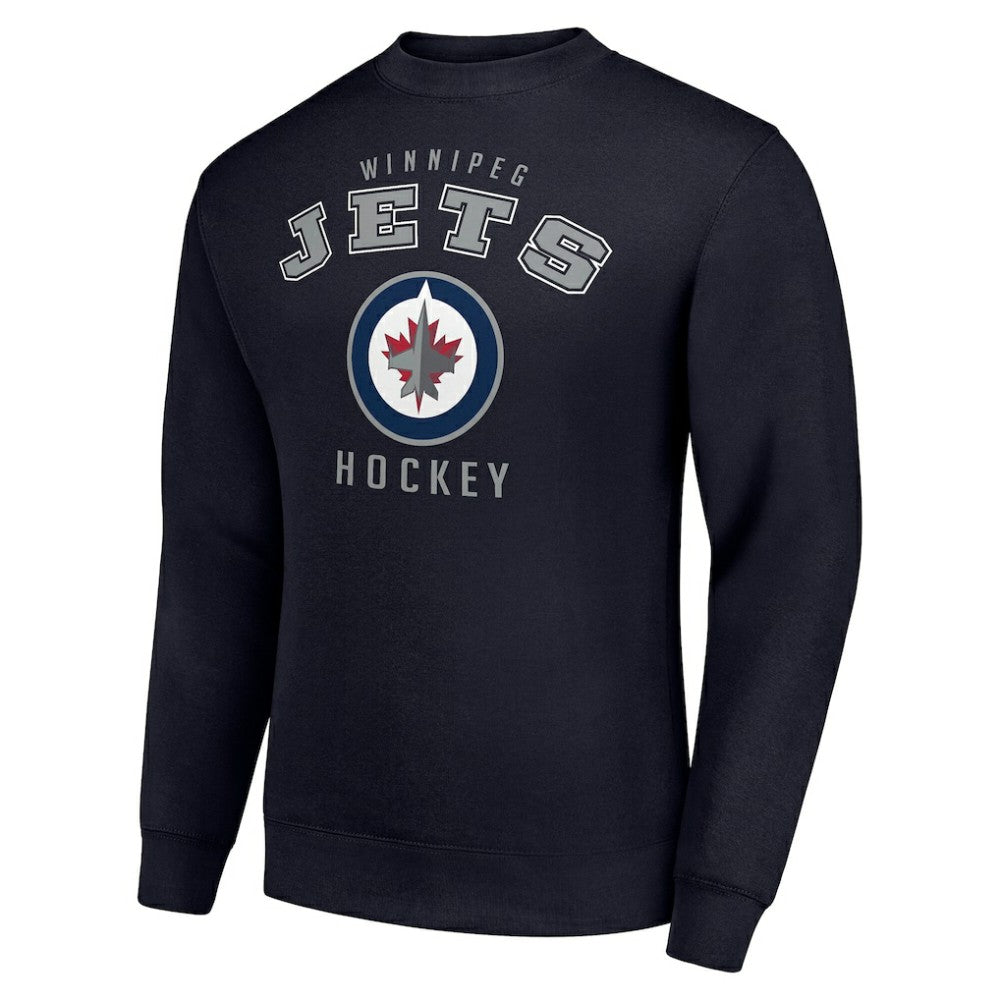 Winnipeg Jets Men's Starter Team Logo Fleece Pullover Sweatshirt - Navy | NHL online