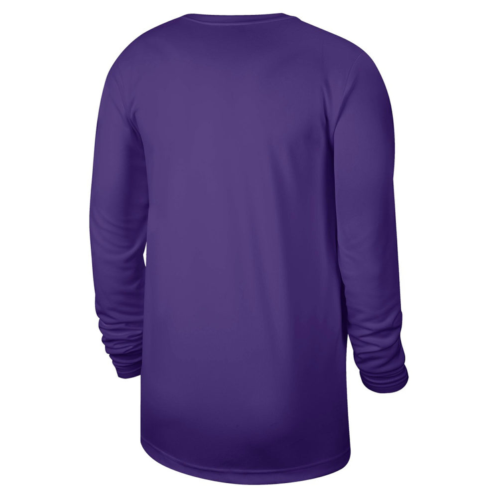 Nike Los Angeles Lakers 2025/26 On-Court Flare Dri-FIT Practice Long Sleeve Tri-Blend T-Shirt Purple