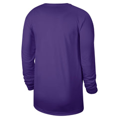 Nike Los Angeles Lakers 2025/26 On-Court Flare Dri-FIT Practice Long Sleeve Tri-Blend T-Shirt Purple