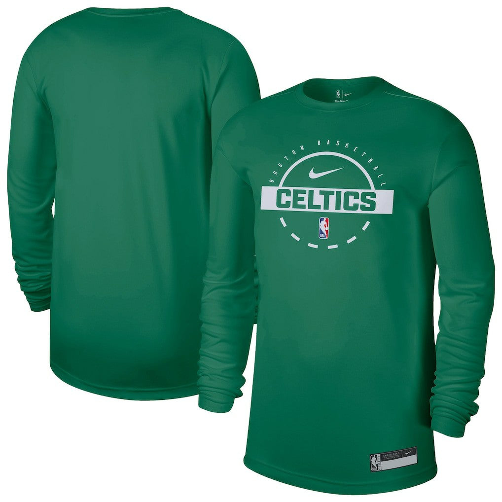 Nike Boston Celtics 2025/26 On-Court Flare Dri-FIT Practice Long Sleeve Tri-Blend T-Shirt Kelly Green