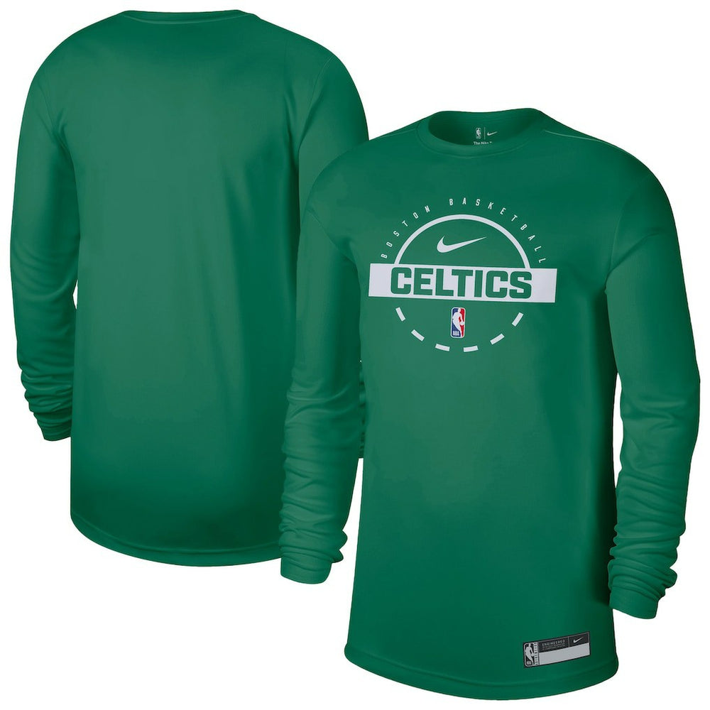 Nike Boston Celtics 2025/26 On-Court Flare Dri-FIT Practice Long Sleeve Tri-Blend T-Shirt Kelly Green
