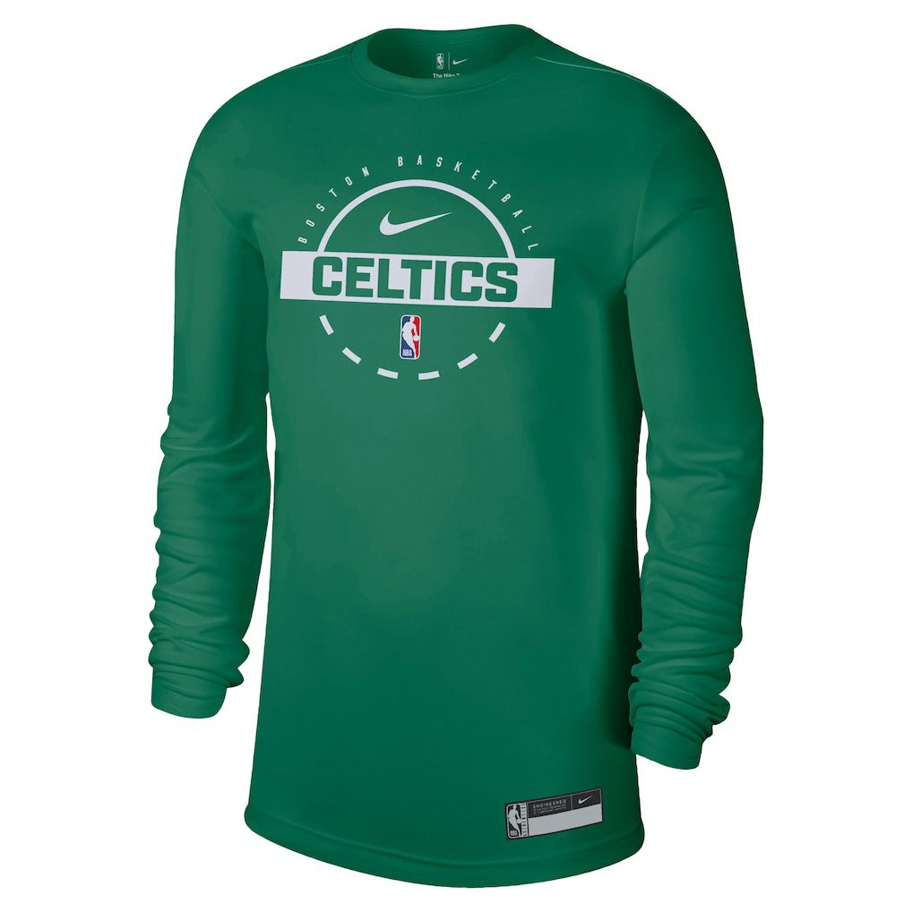 Nike Boston Celtics 2025/26 On-Court Flare Dri-FIT Practice Long Sleeve Tri-Blend T-Shirt Kelly Green