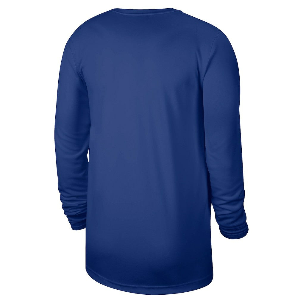 Nike Philadelphia 76ers 2025/26 On-Court Flare Dri-FIT Practice Long Sleeve Tri-Blend T-Shirt Royal