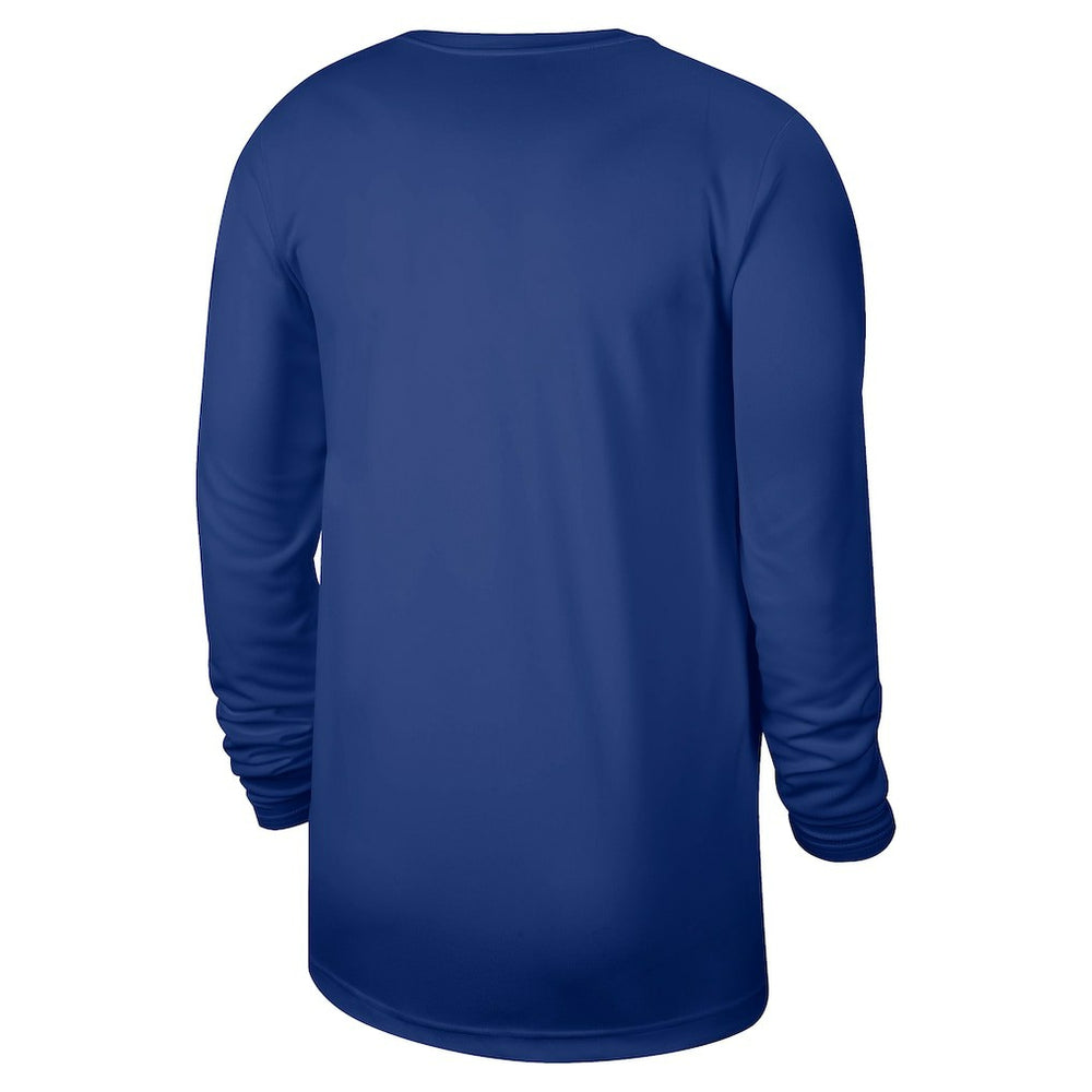 Nike Philadelphia 76ers 2025/26 On-Court Flare Dri-FIT Practice Long Sleeve Tri-Blend T-Shirt Royal