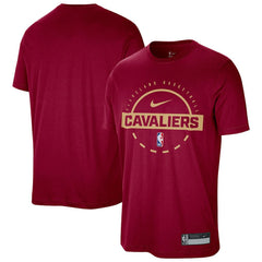 Nike Cleveland Cavaliers 2025/26 On-Court Flare Dri-FIT Tri-Blend Practice T-Shirt Wine