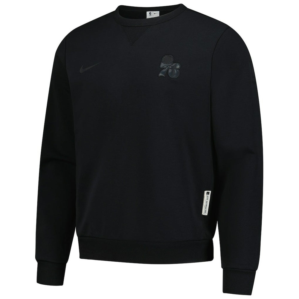 Nike Philadelphia 76ers Authentic Standard Issue Travel Dri-FIT Sweatshirt Black