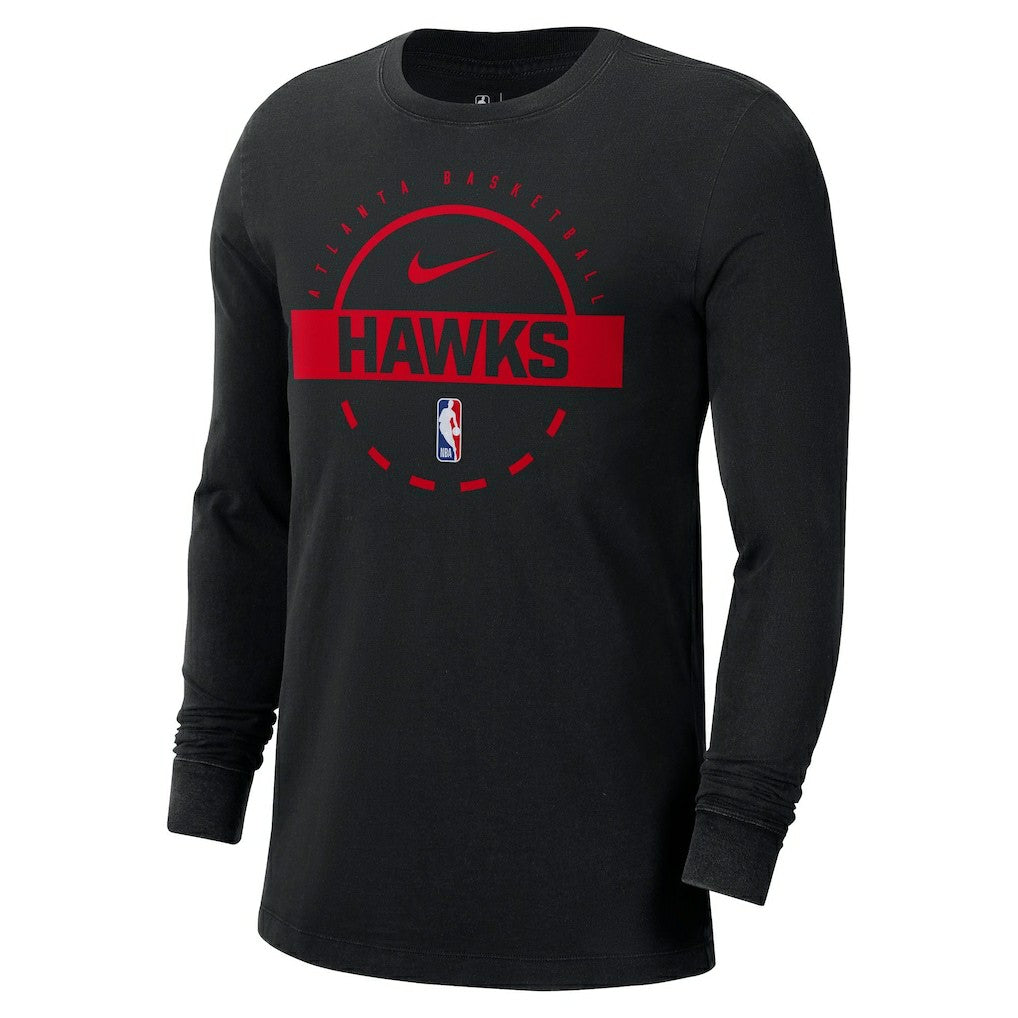Nike Atlanta Hawks Authentic Long Sleeve Practice T-Shirt Black