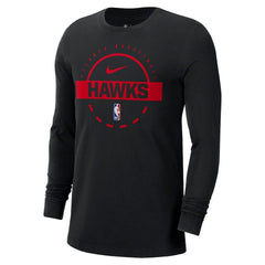 Nike Atlanta Hawks Authentic Long Sleeve Practice T-Shirt Black