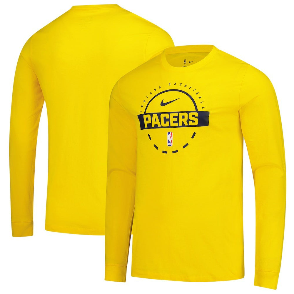 Nike Indiana Pacers Authentic Long Sleeve Practice T-Shirt Gold
