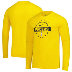 Nike Indiana Pacers Authentic Long Sleeve Practice T-Shirt Gold