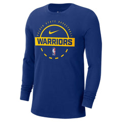 Nike Golden State Warriors Authentic Long Sleeve Practice T-Shirt Royal