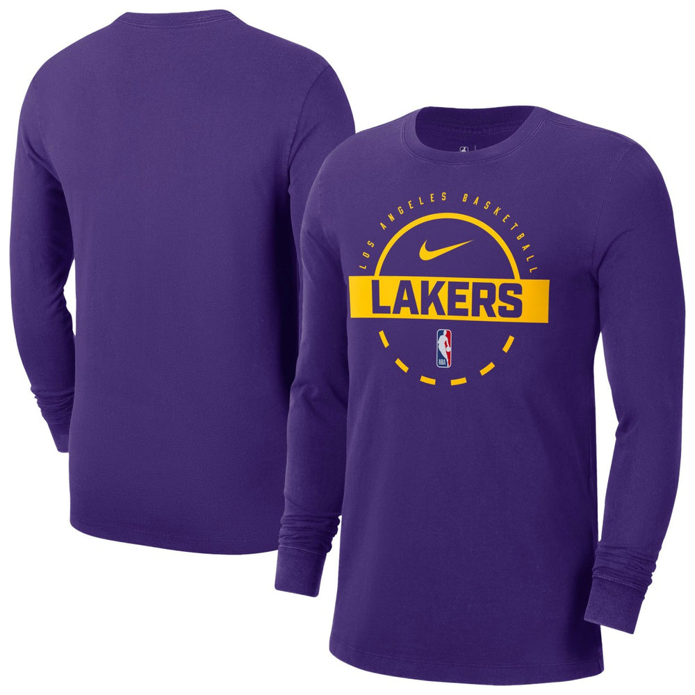 Nike Los Angeles Lakers Authentic Long Sleeve Practice T-Shirt Purple