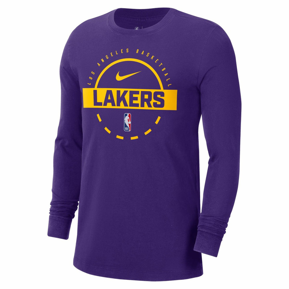 Nike Los Angeles Lakers Authentic Long Sleeve Practice T-Shirt Purple
