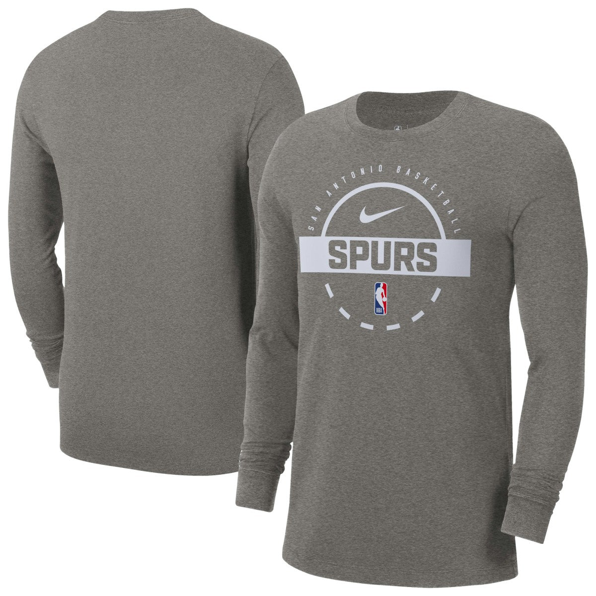Nike San Antonio Spurs Authentic Long Sleeve Practice T-Shirt Charcoal