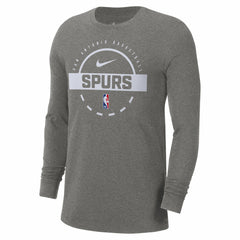 Nike San Antonio Spurs Authentic Long Sleeve Practice T-Shirt Charcoal