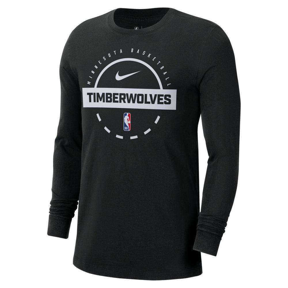 Nike Minnesota Timberwolves Authentic Long Sleeve Practice T-Shirt Black