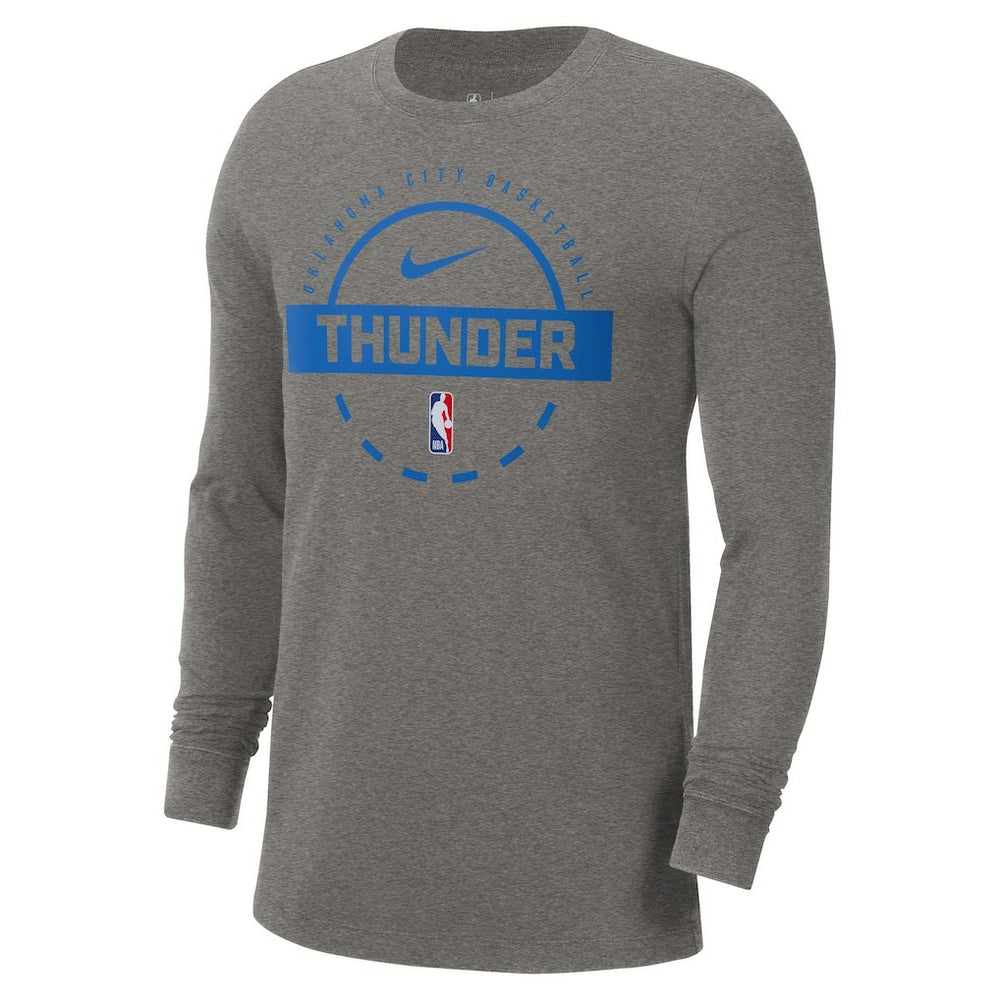 Nike Oklahoma City Thunder Authentic Long Sleeve Practice T-Shirt Charcoal