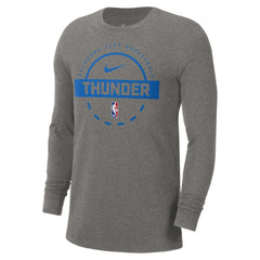 Nike Oklahoma City Thunder Authentic Long Sleeve Practice T-Shirt Charcoal