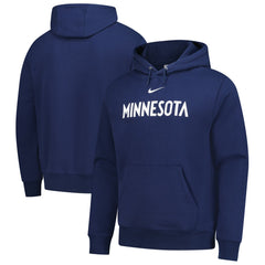 Nike Minnesota Timberwolves Sportswear Essential Wordmark Club Hoodie Navy