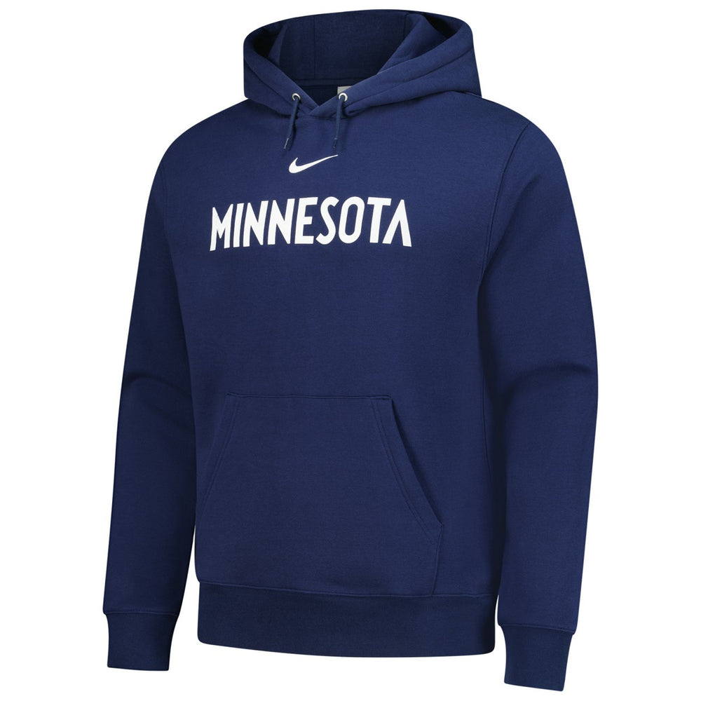 Nike Minnesota Timberwolves Sportswear Essential Wordmark Club Hoodie Navy