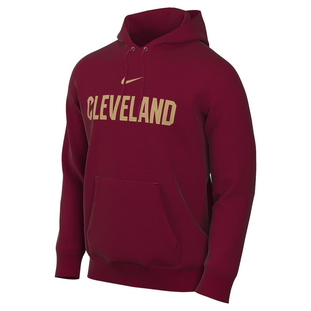 Nike Cleveland Cavaliers Sportswear Essential Wordmark Club Hoodie Wine