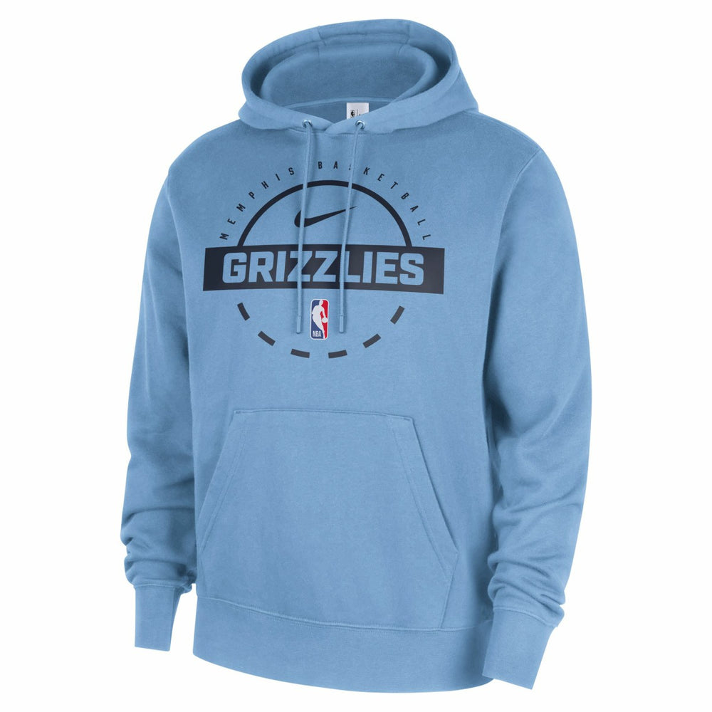 Nike Memphis Grizzlies 2025/26 Authentic Practice Club Pullover Hoodie Light Blue