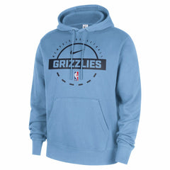 Nike Memphis Grizzlies 2025/26 Authentic Practice Club Pullover Hoodie Light Blue
