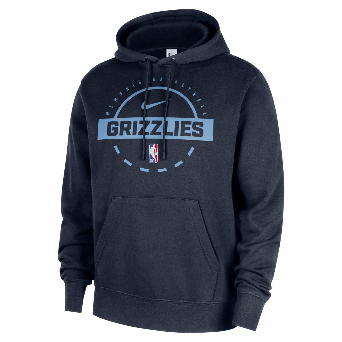 Nike Memphis Grizzlies 2025/26 Authentic Practice Club Pullover Hoodie Navy
